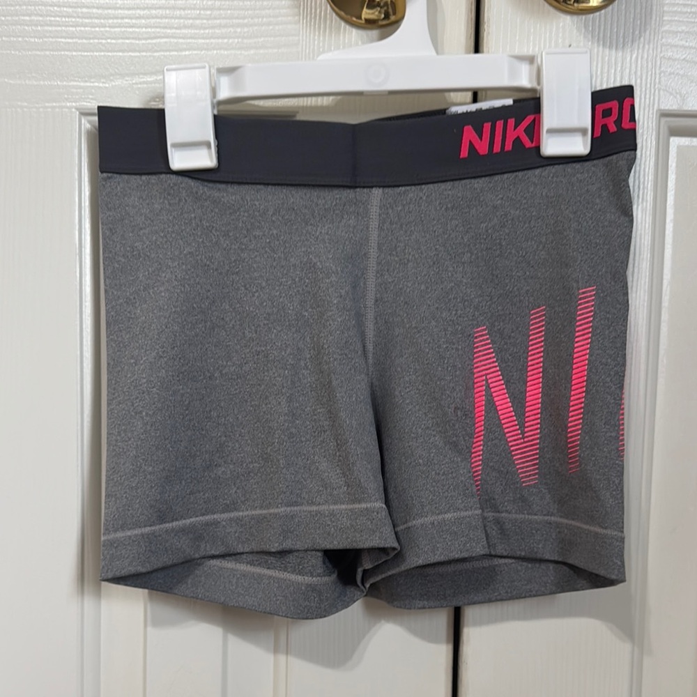 Nike Charcoal and Fuchsia Workout Shorts